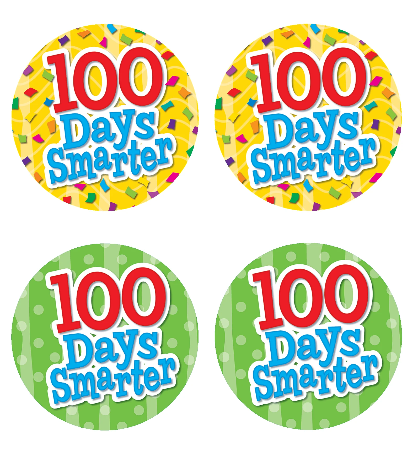 100 Days Smarter Wear ’Em Badges