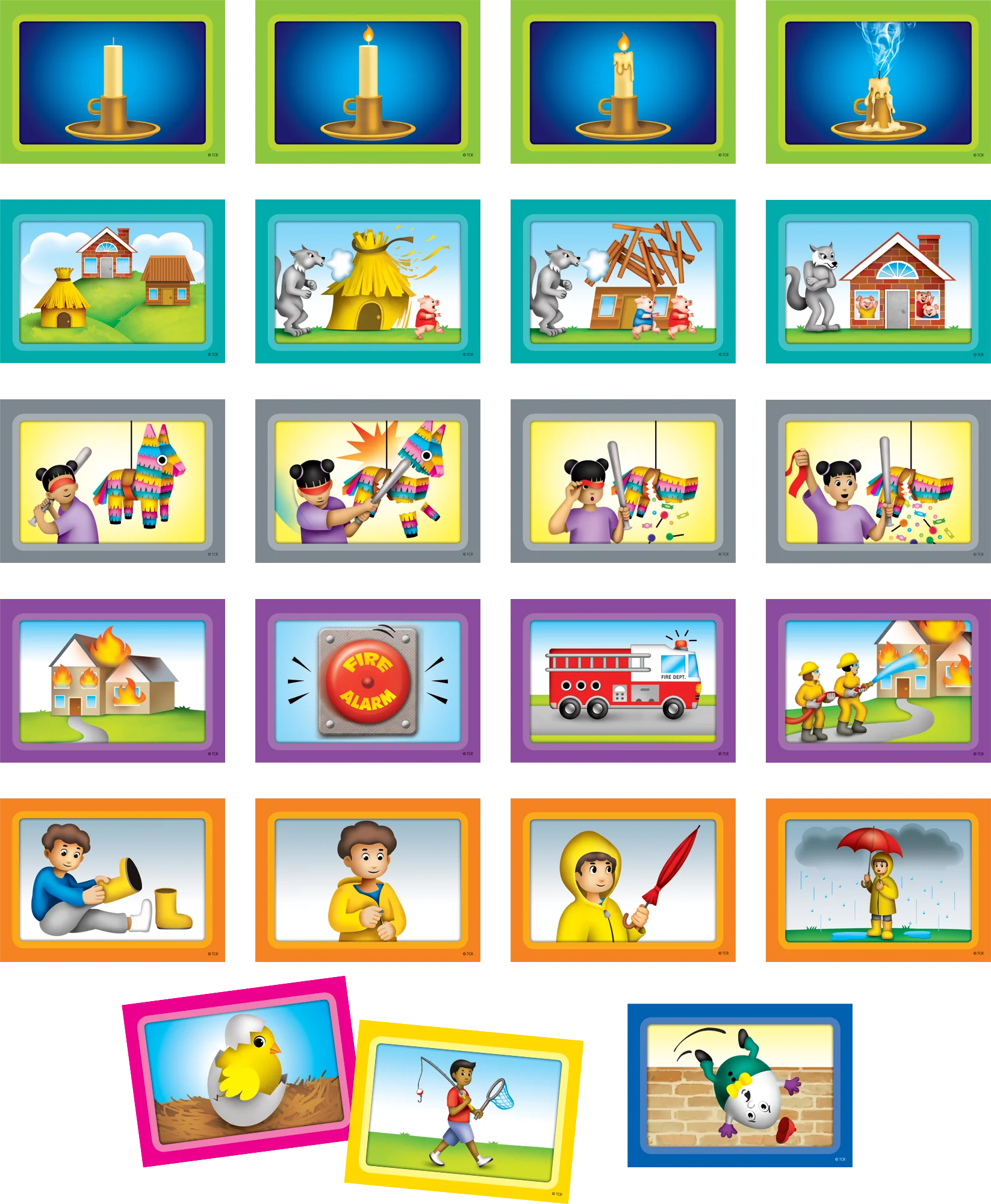 4-Scene Sequencing Pocket Chart Cards