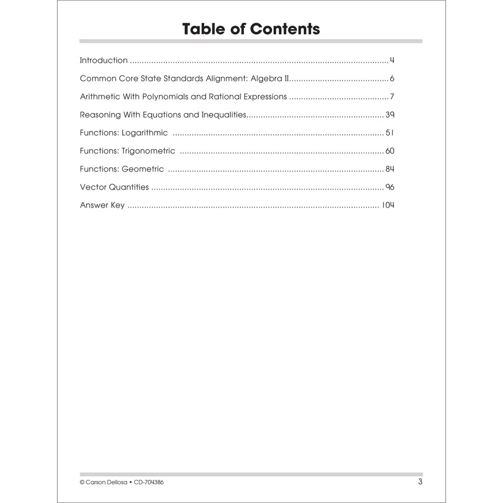 Algebra II Workbook Grades 8+ - Image 2