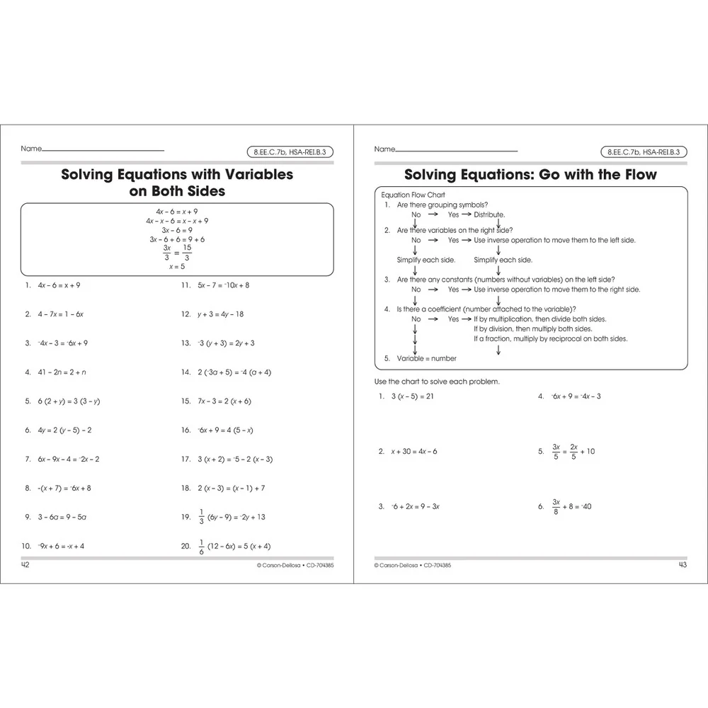 Algebra Workbook Grades 7+ - Image 3