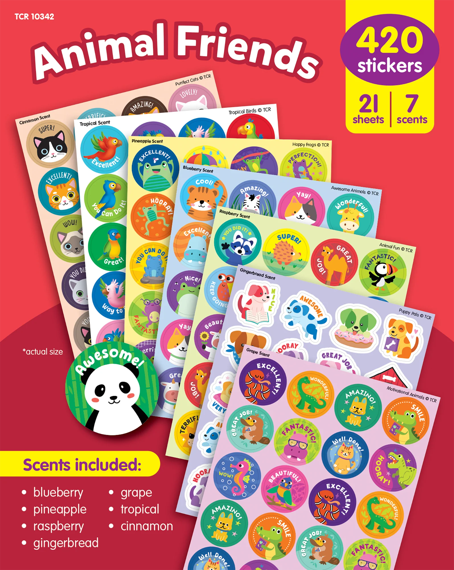 Animal Friends Smelly Stickers Variety Pack