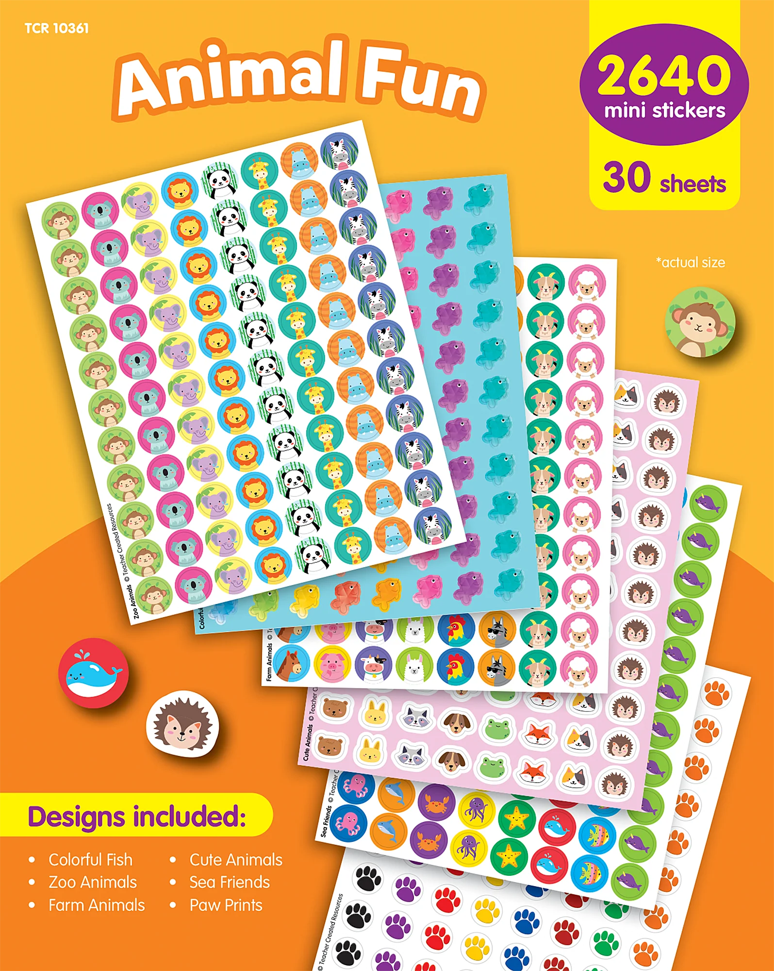 Animal Fun Mini Stickers Variety Pack