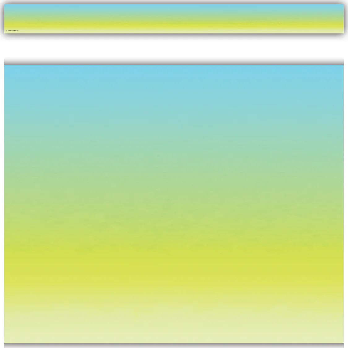 Aqua and Lime Color Wash Straight Border Trim