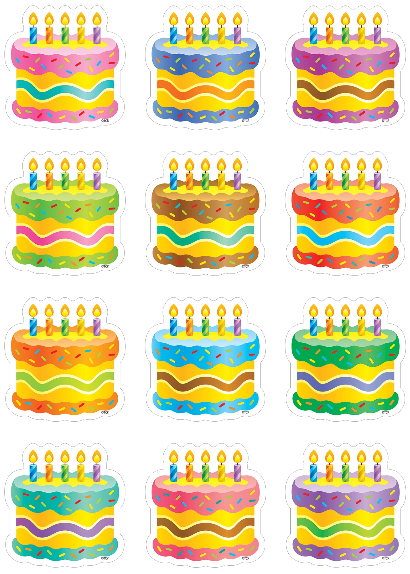 Birthday Cakes Mini Accents