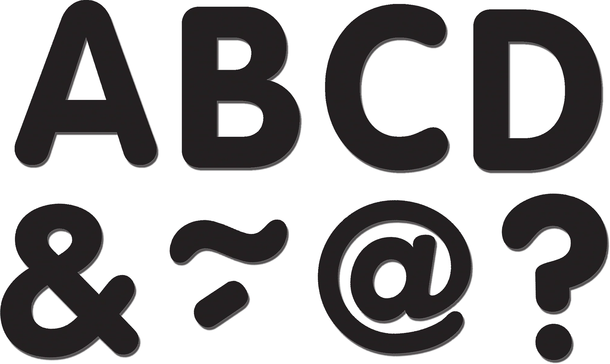 Black Classic 2" Magnetic Letters