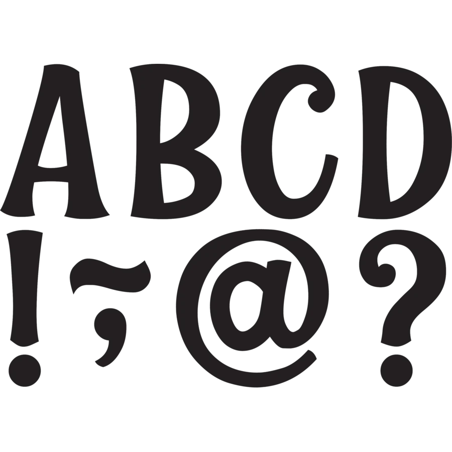 Black Wild Whimsy 3" Magnetic Letters