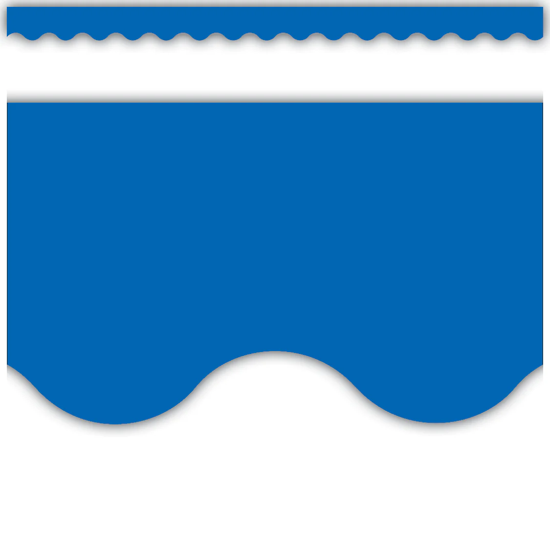 Blue Scalloped Border Trim