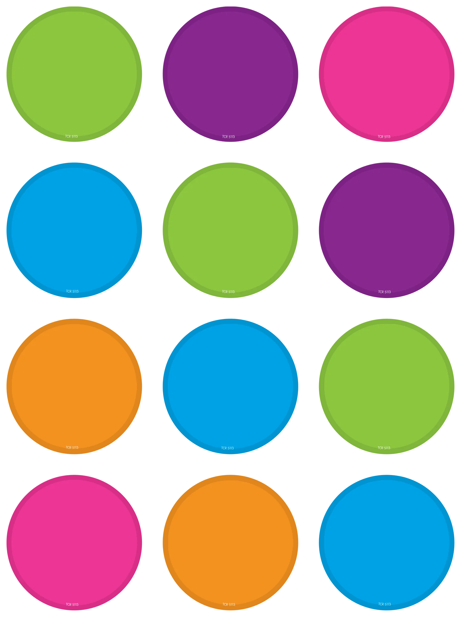 Bright Colors Circles Mini Accents