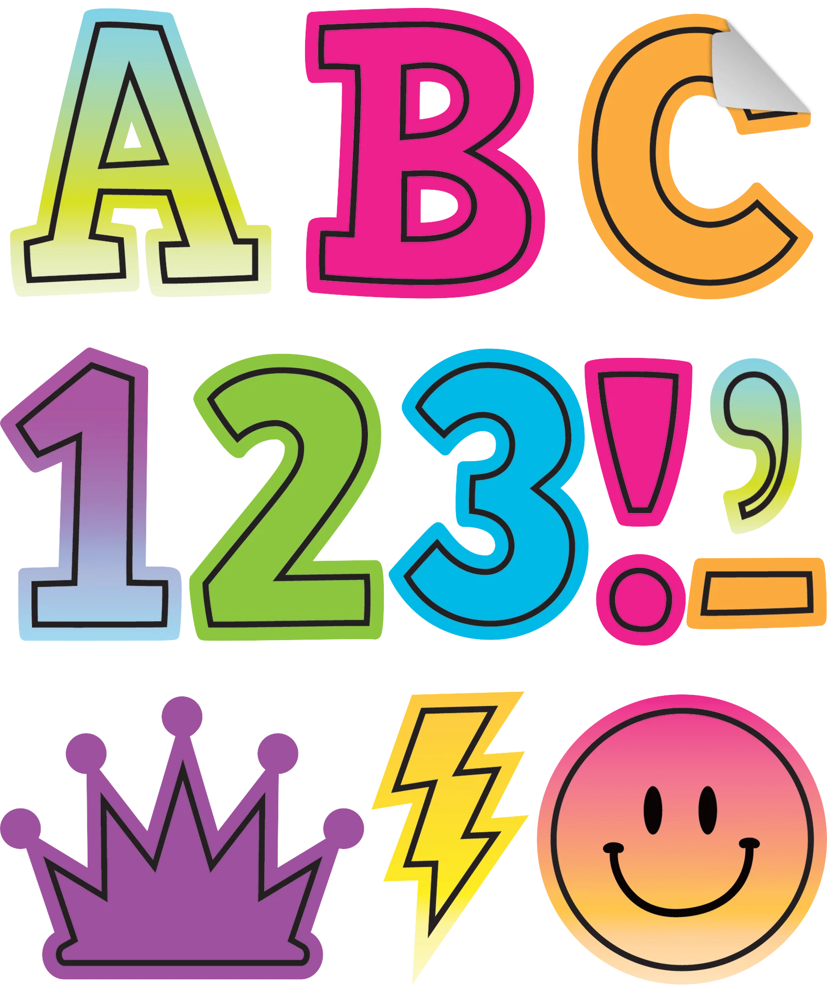 Brights 4Ever 2" Bold Block Self-Adhesive Letters Uppercase