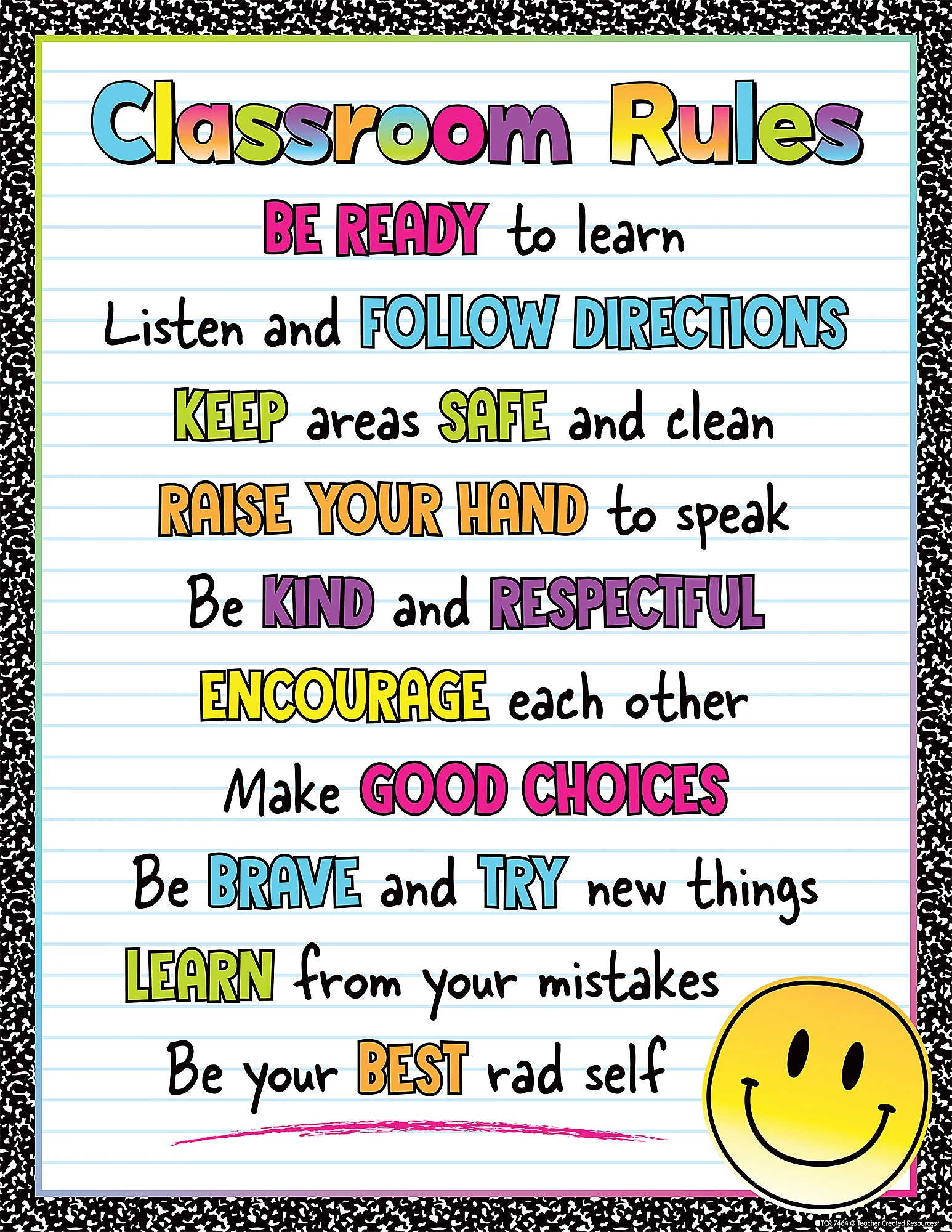 Brights 4Ever Classroom Rules Chart