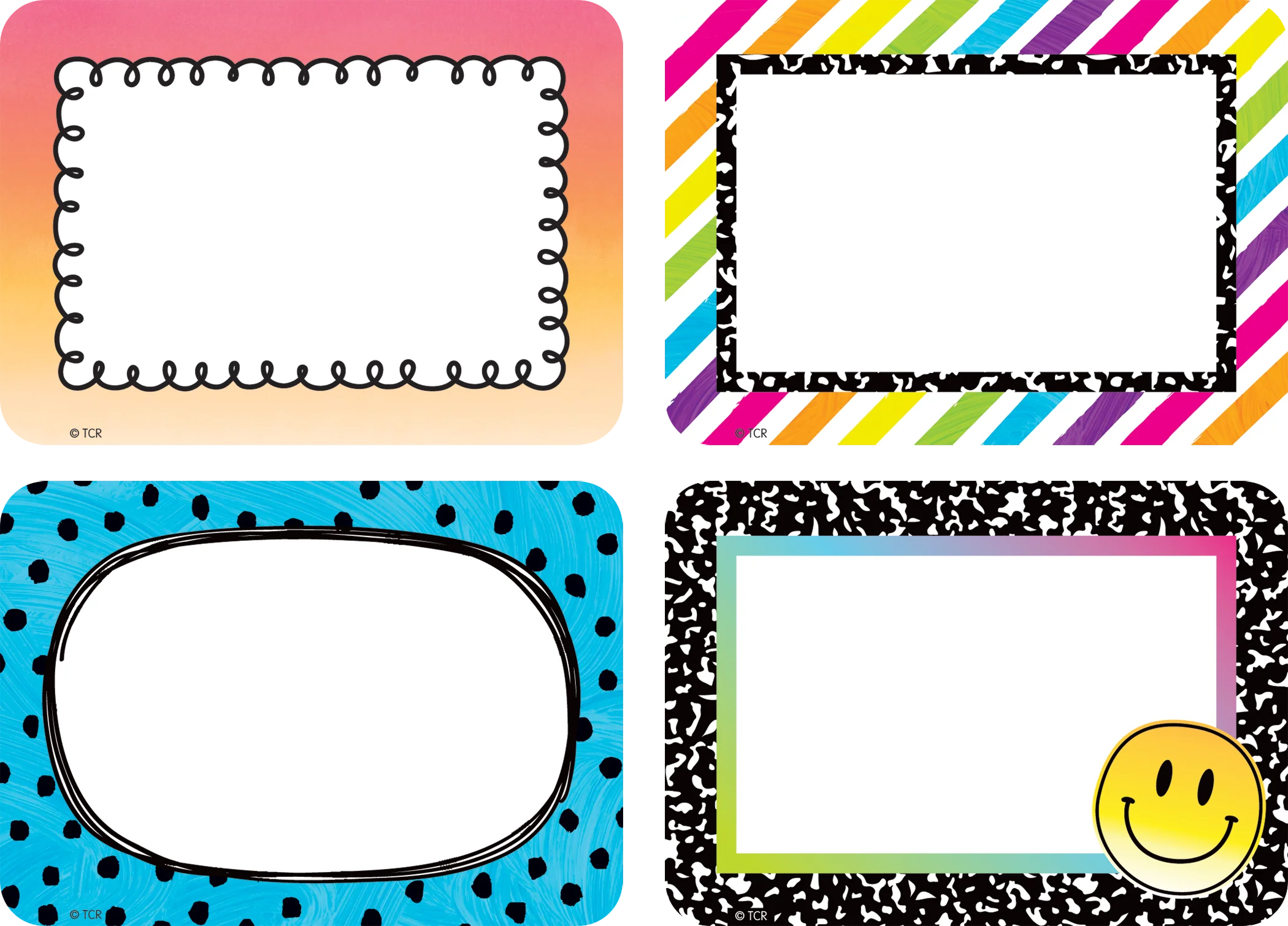 Brights 4Ever Name Tags/Labels - Multi-Pack