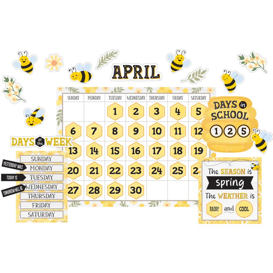 Buzzing Bees Calendar Bulletin Board Set