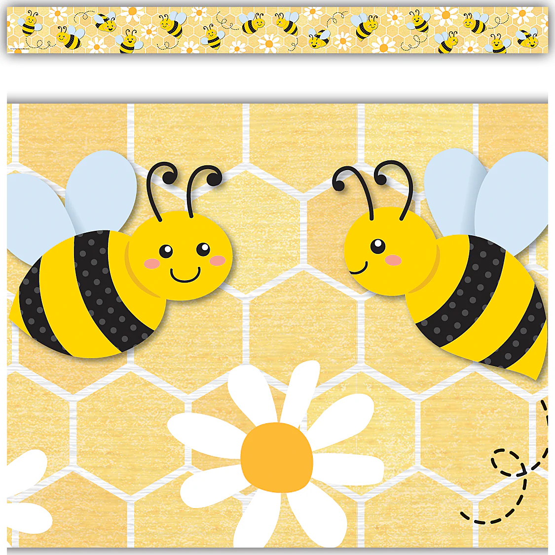 Buzzing Bees Straight Border Trim