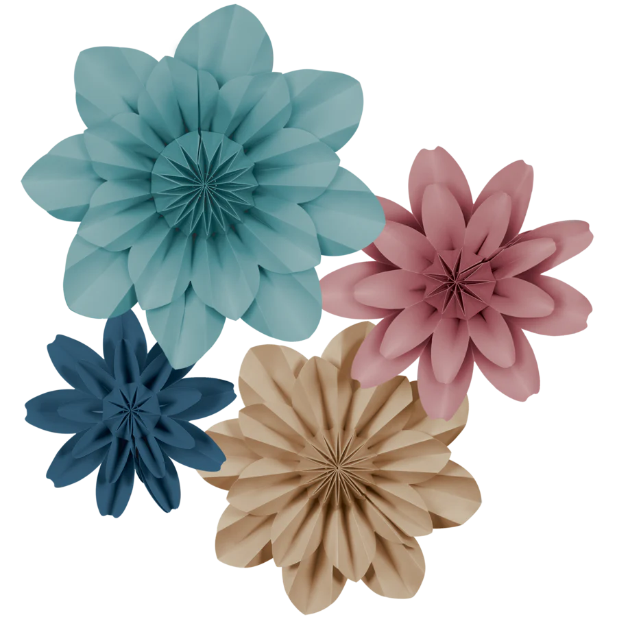 Calming Colors Paper Flowers