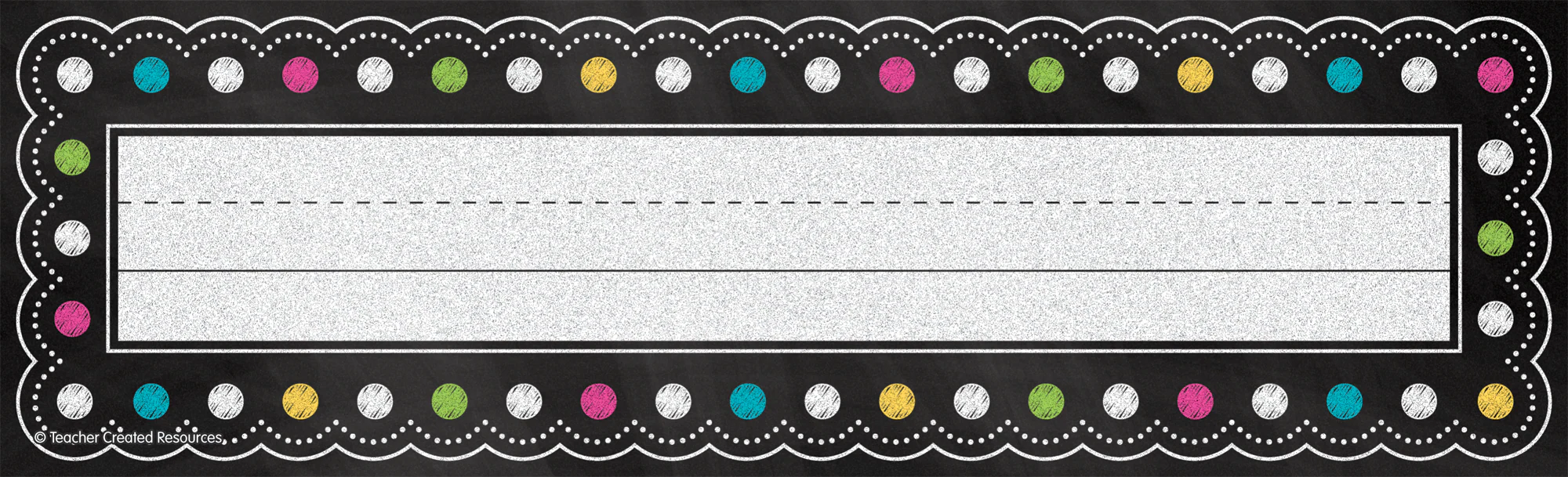 Chalkboard Brights Flat Name Plates
