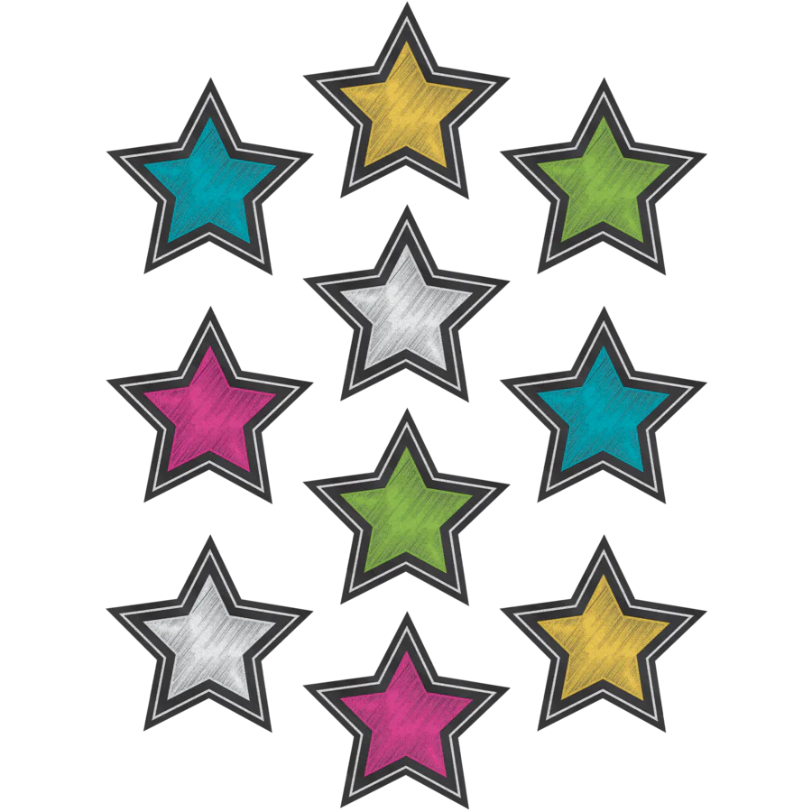 Chalkboard Brights Stars Accents