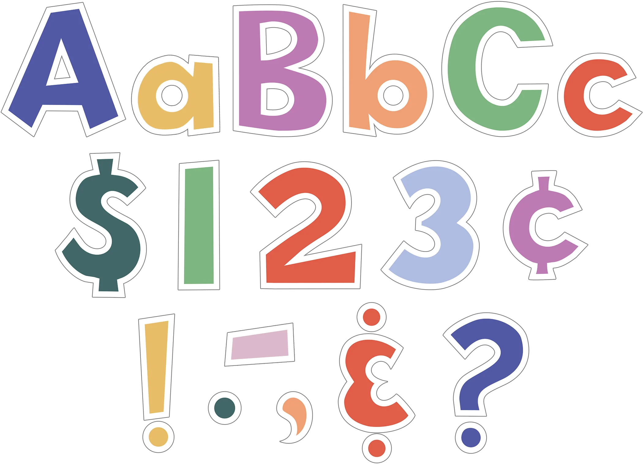 Color Crush 4" Fun Font Letters Combo Pack