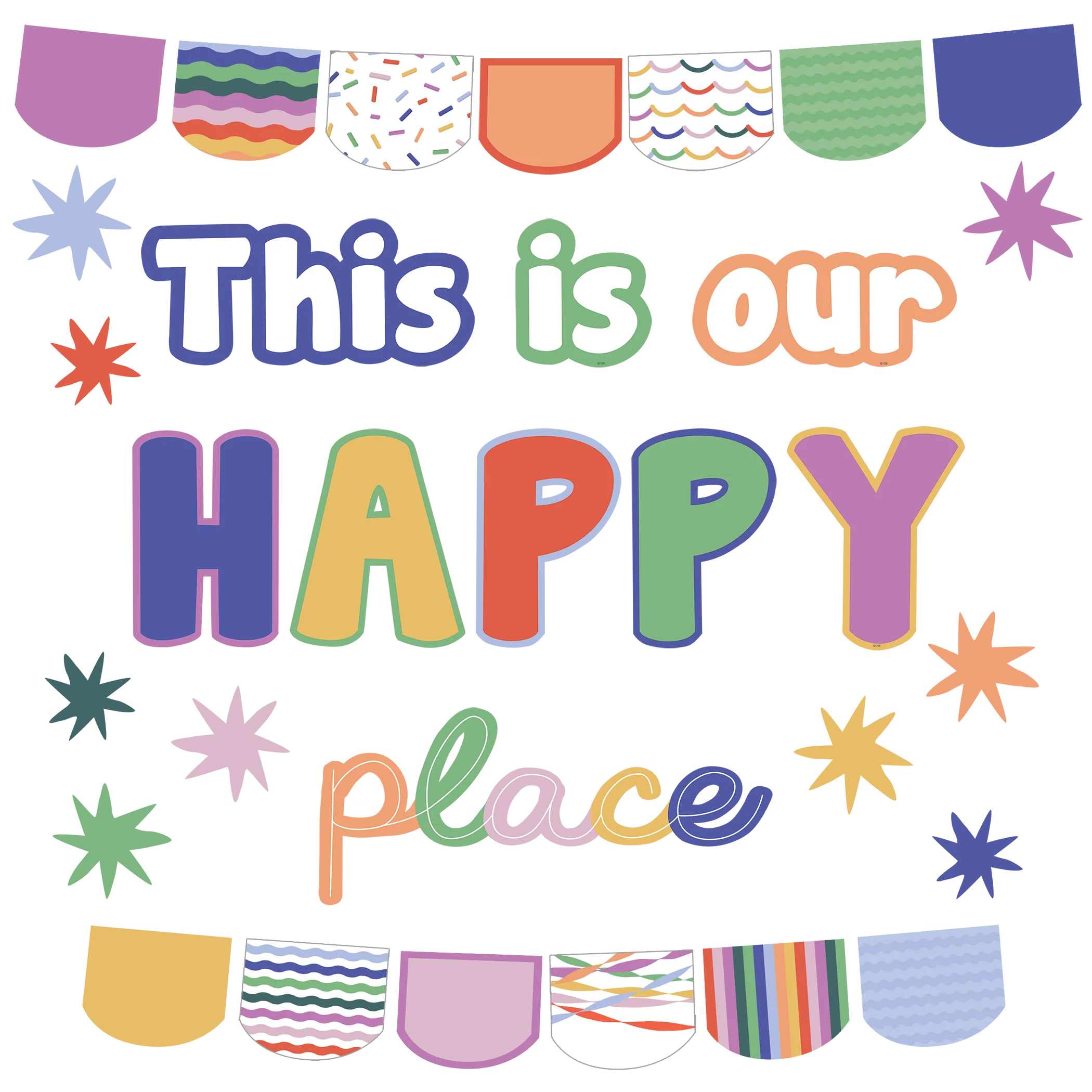 Color Crush This Is Our Happy Place Mini Bulletin Board