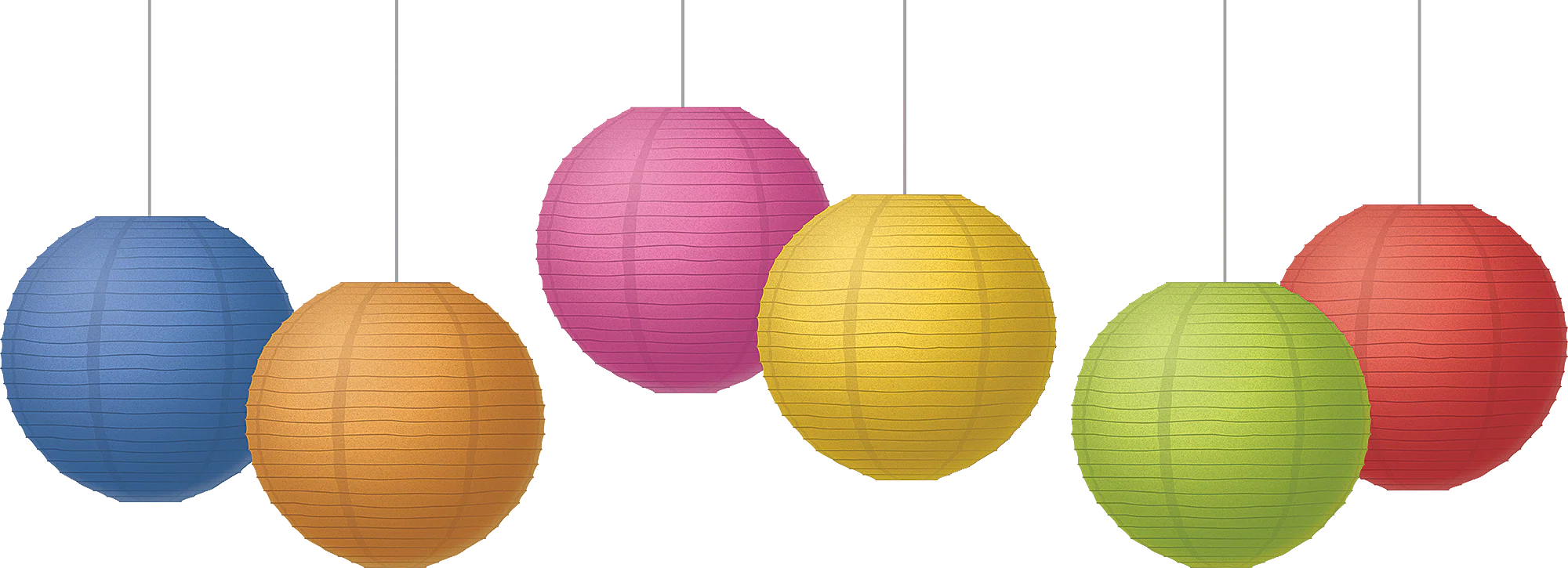 Colorful 8" Hanging Paper Lanterns