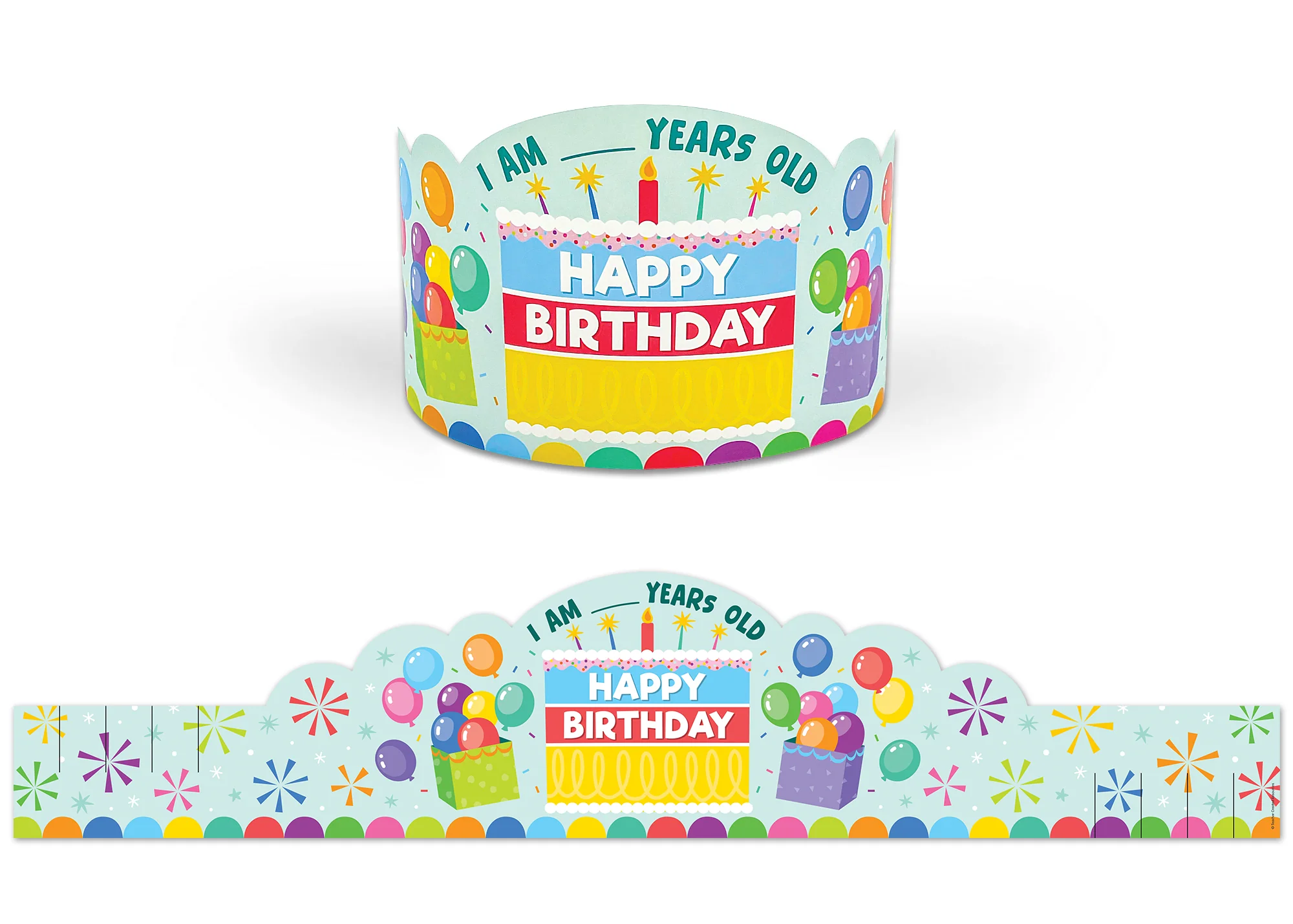 Colorful Happy Birthday Crowns