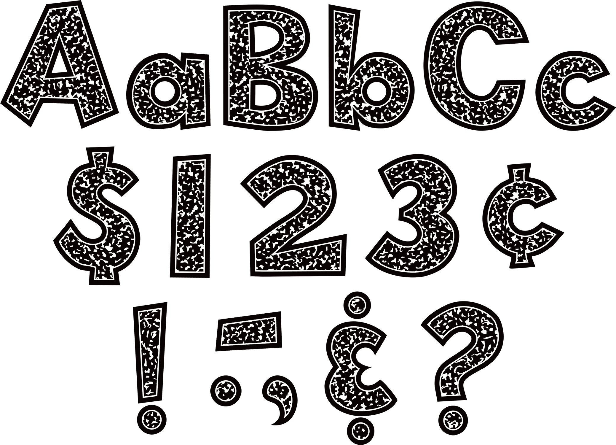 Composition 4" Fun Font Letters Combo Pack