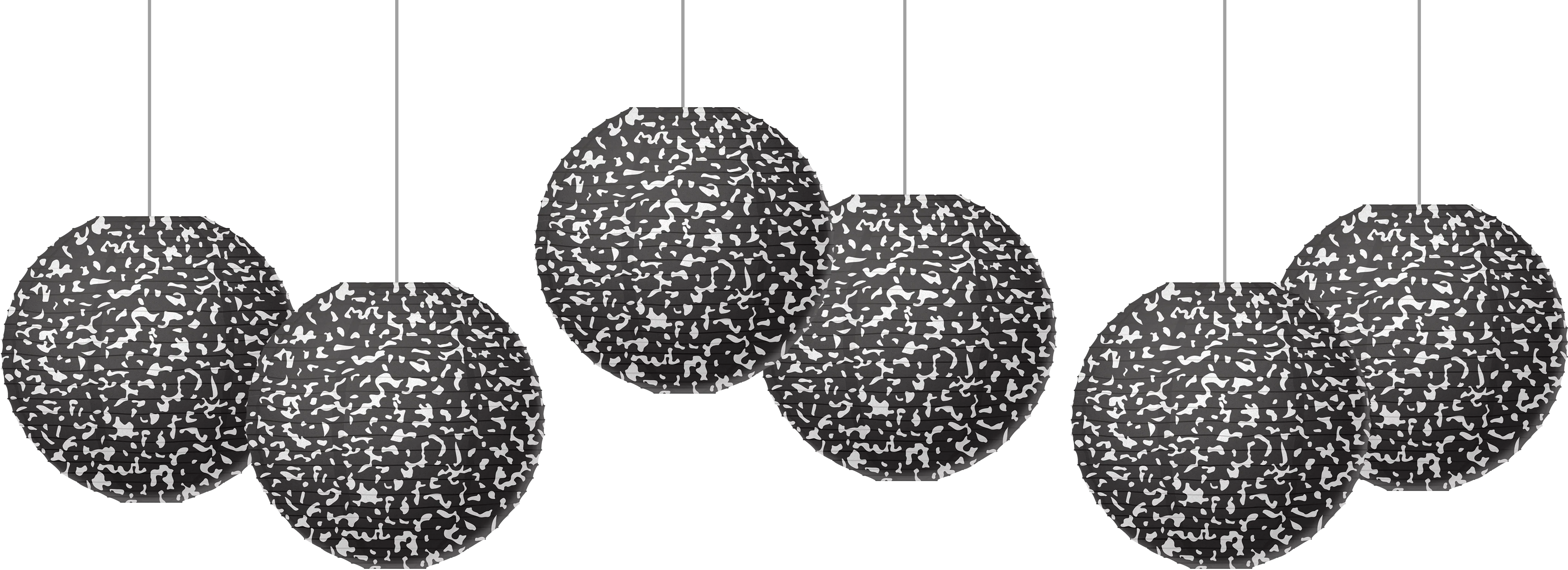 Composition 8" Hanging Paper Lanterns