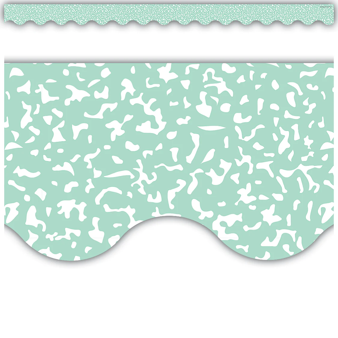 Composition Green Scalloped Border Trim