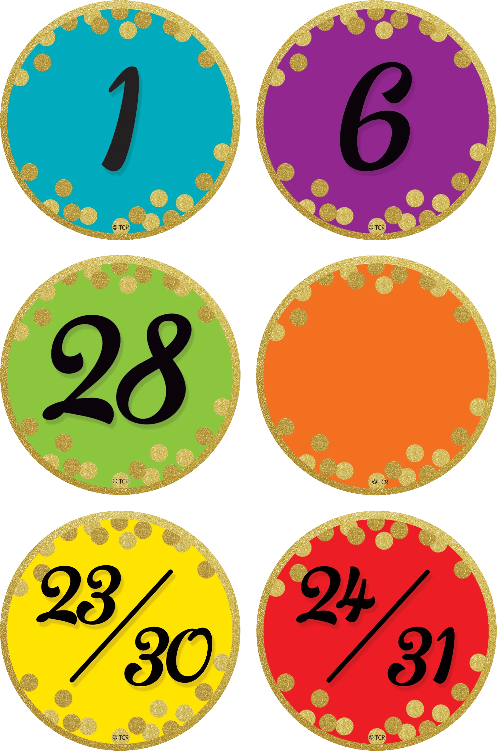 Confetti Colorful Calendar Days