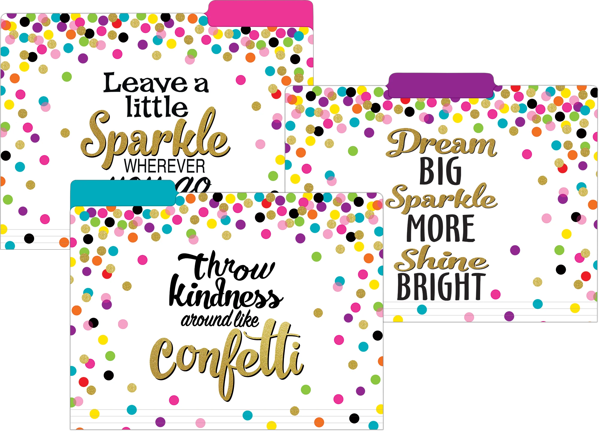 Confetti File Folders