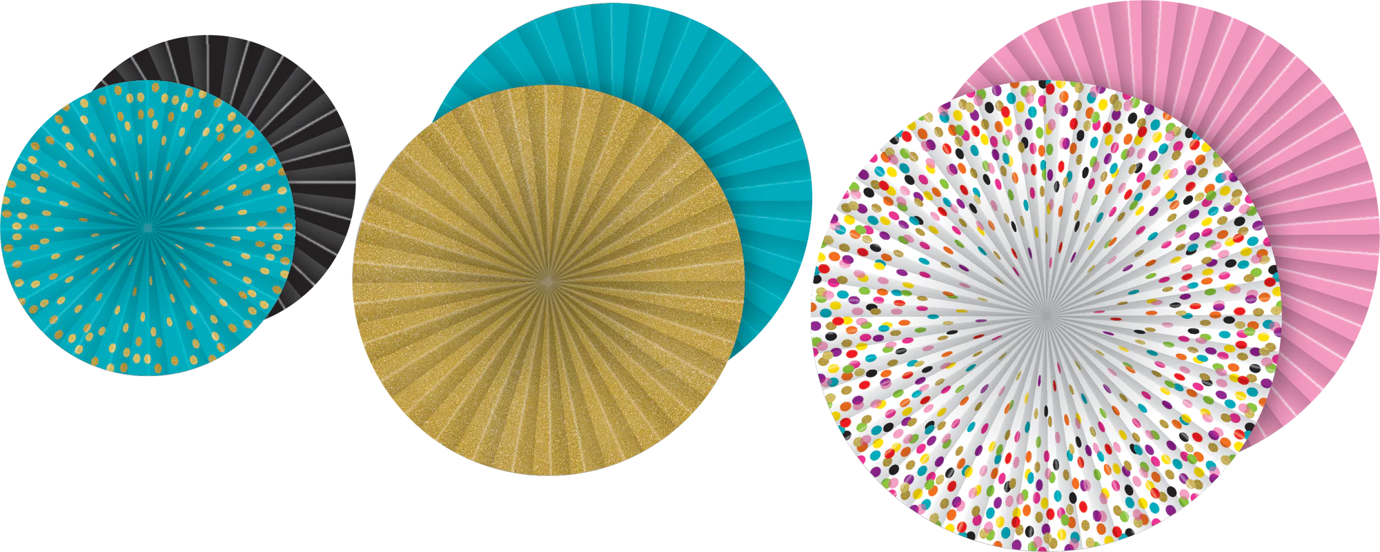 Confetti Hanging Paper Fans