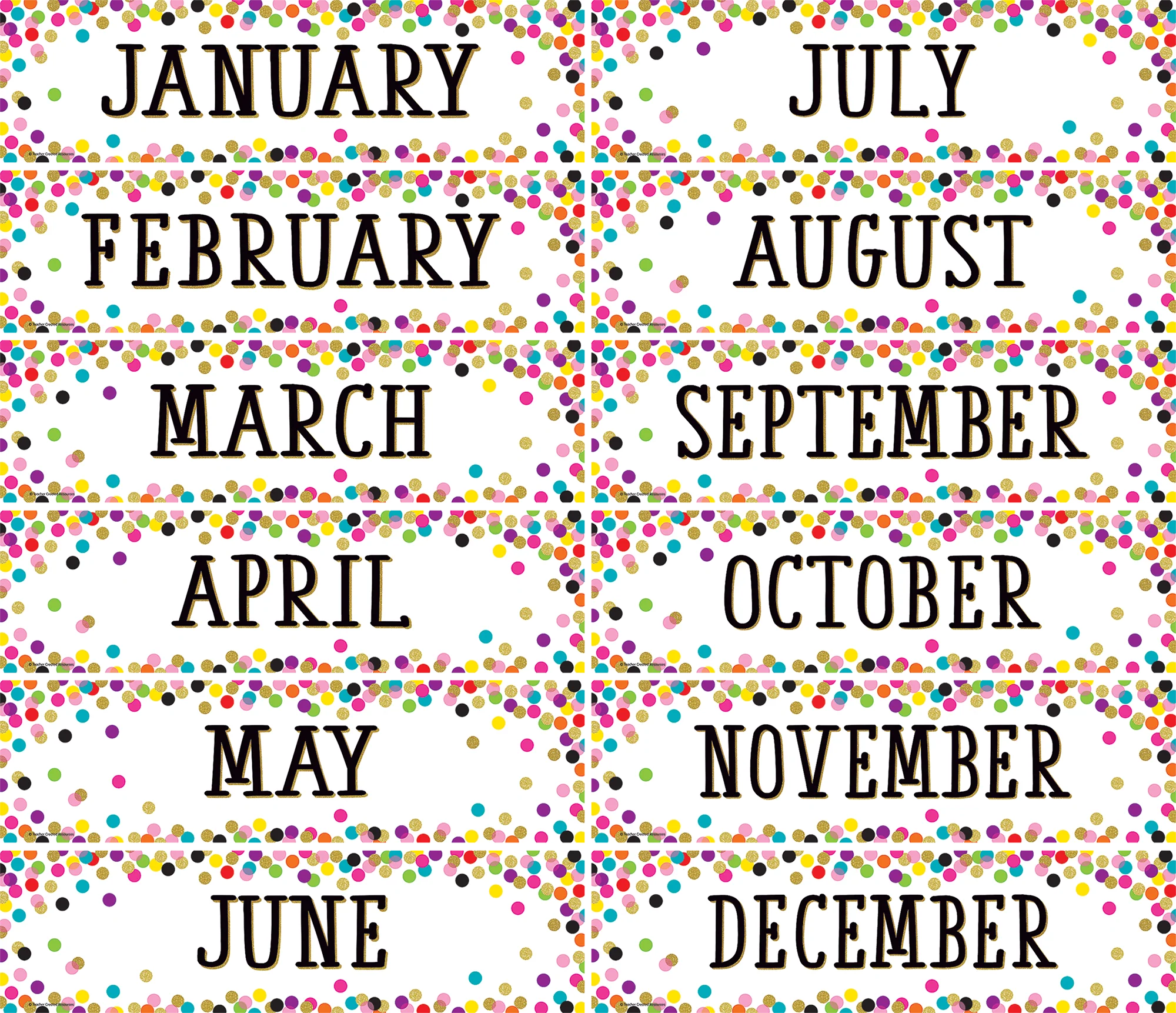Confetti Monthly Headliners