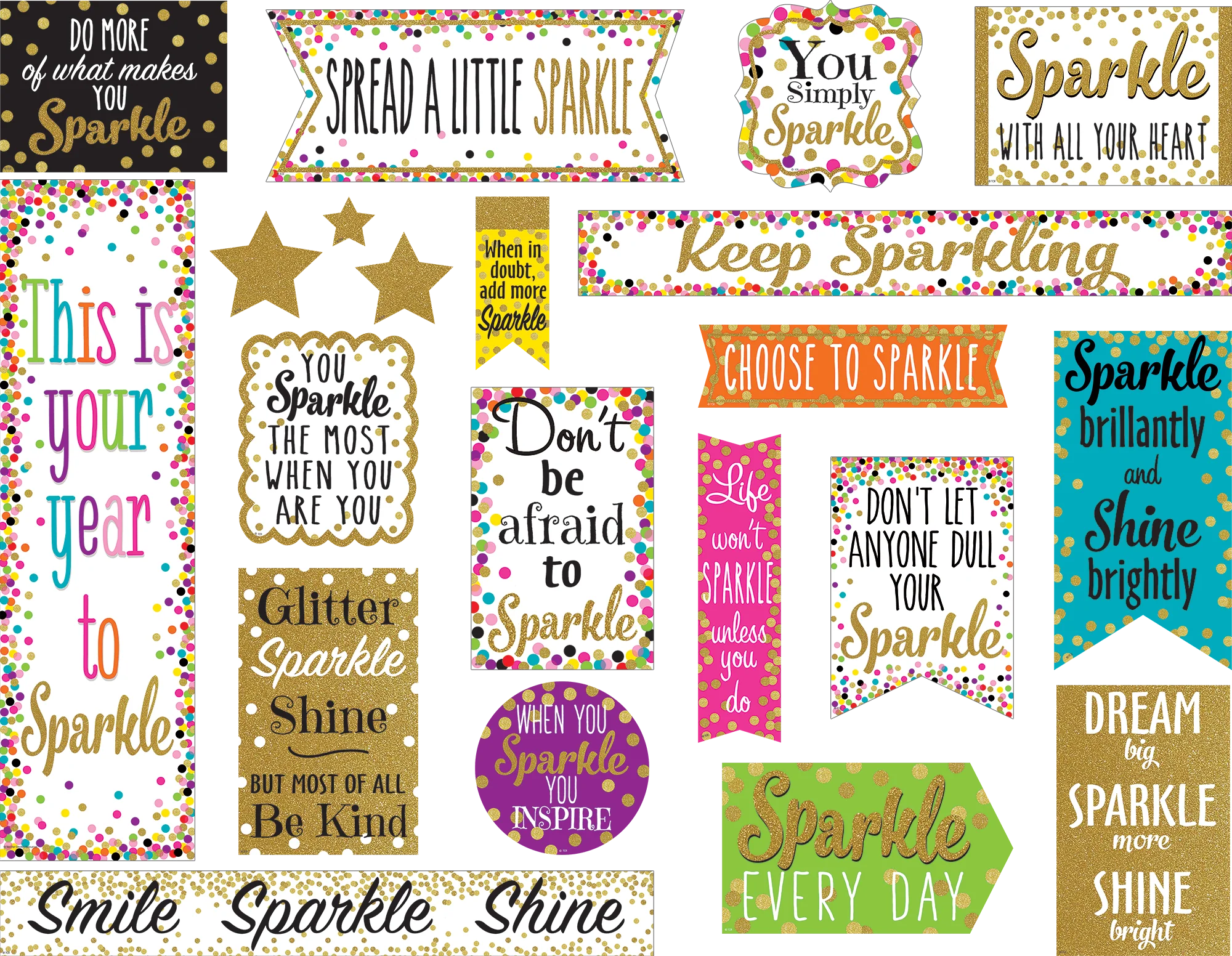 Confetti Sparkle and Shine Mini Bulletin Board