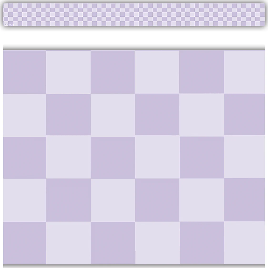 Cool for School Purple Checkers Straight Border Trim