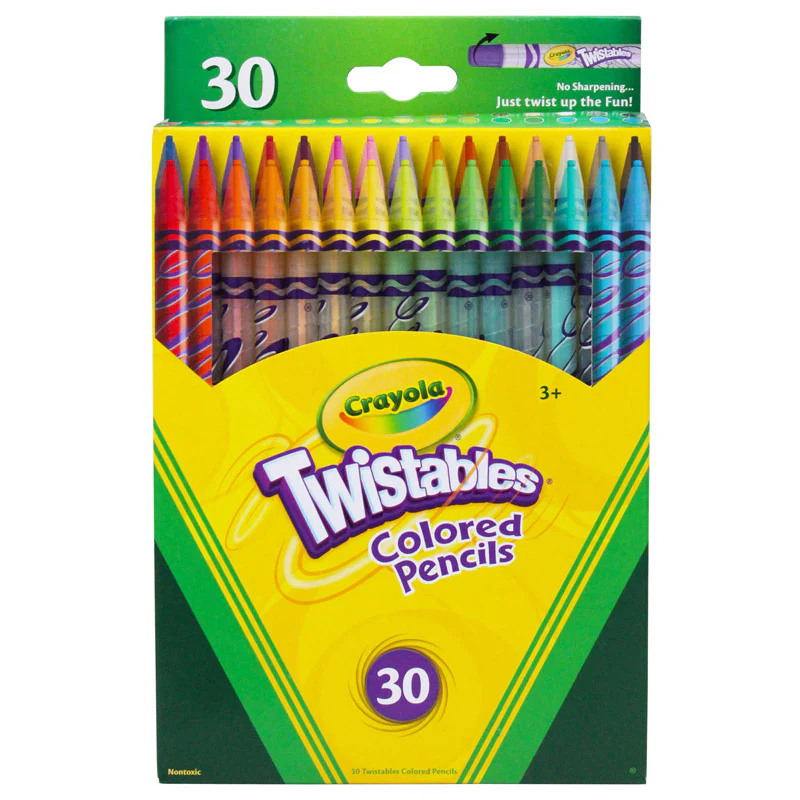 CRAYOLA TWISTABLES 30 CT COLORED PENCILS