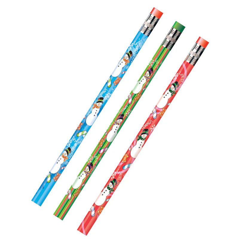 DECORATED PENCILS HOLIDAY SNOWMEN