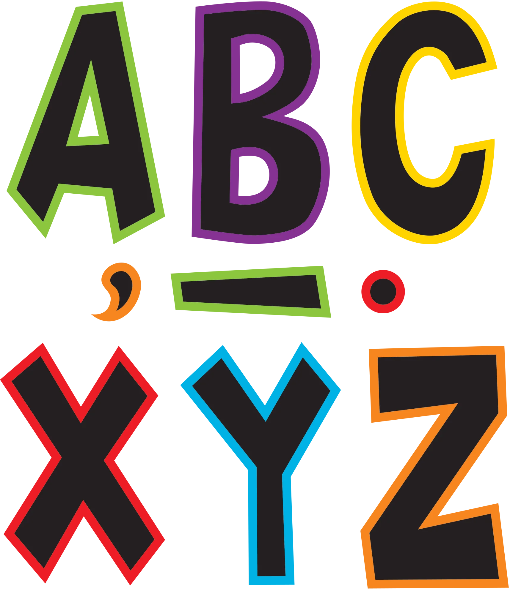 Electric Bright 7" Fun Font Letters