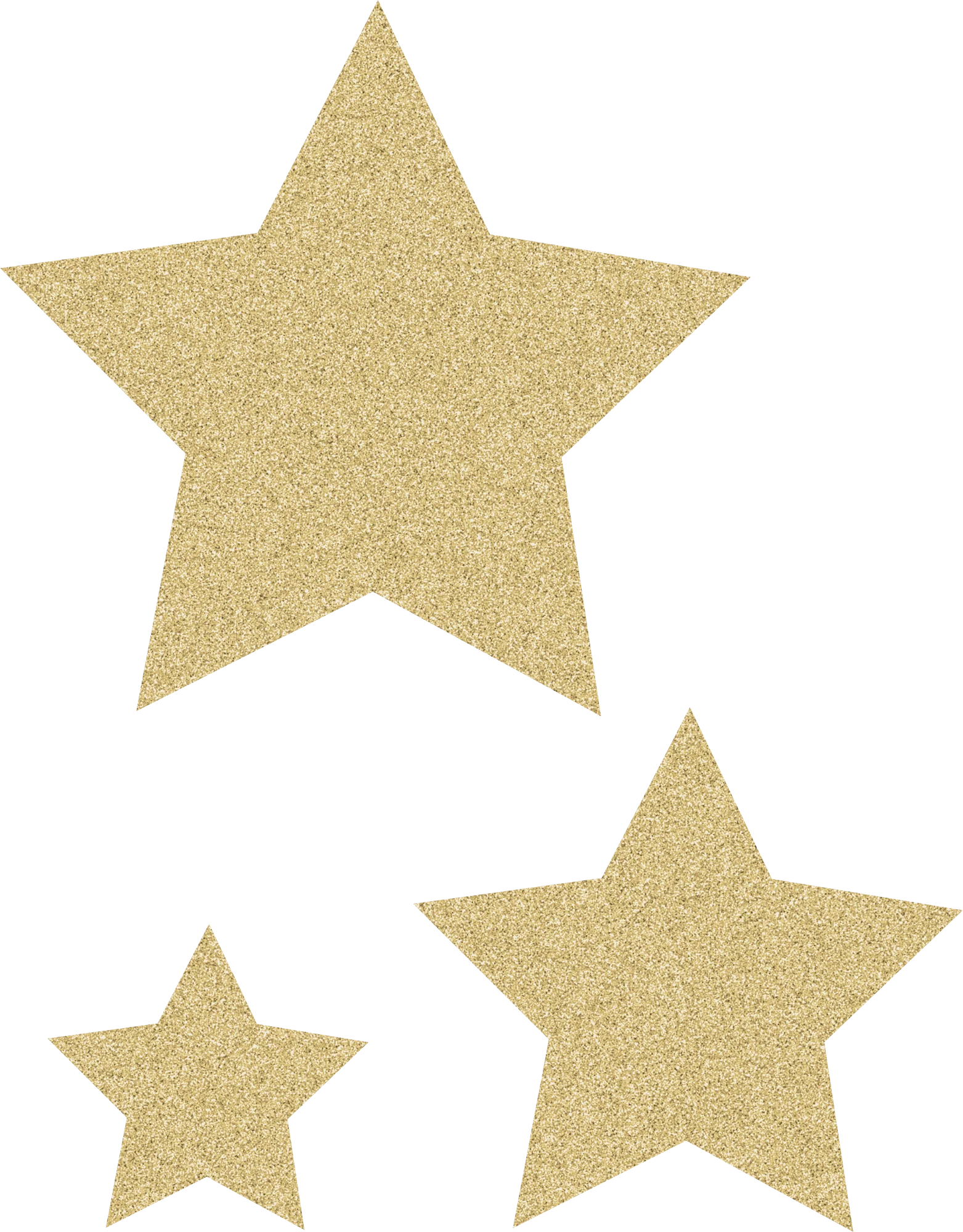 Gold Glitz Stars Accents - Assorted Sizes