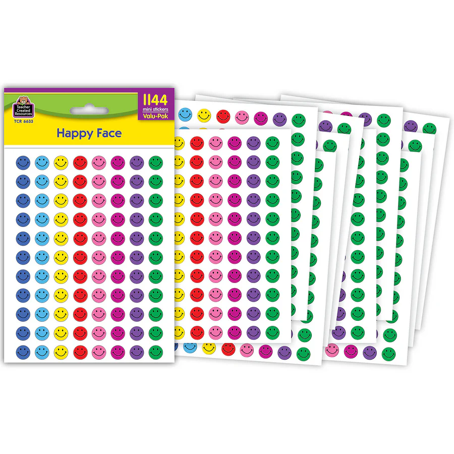 Happy Face Mini Stickers Valu-Pak