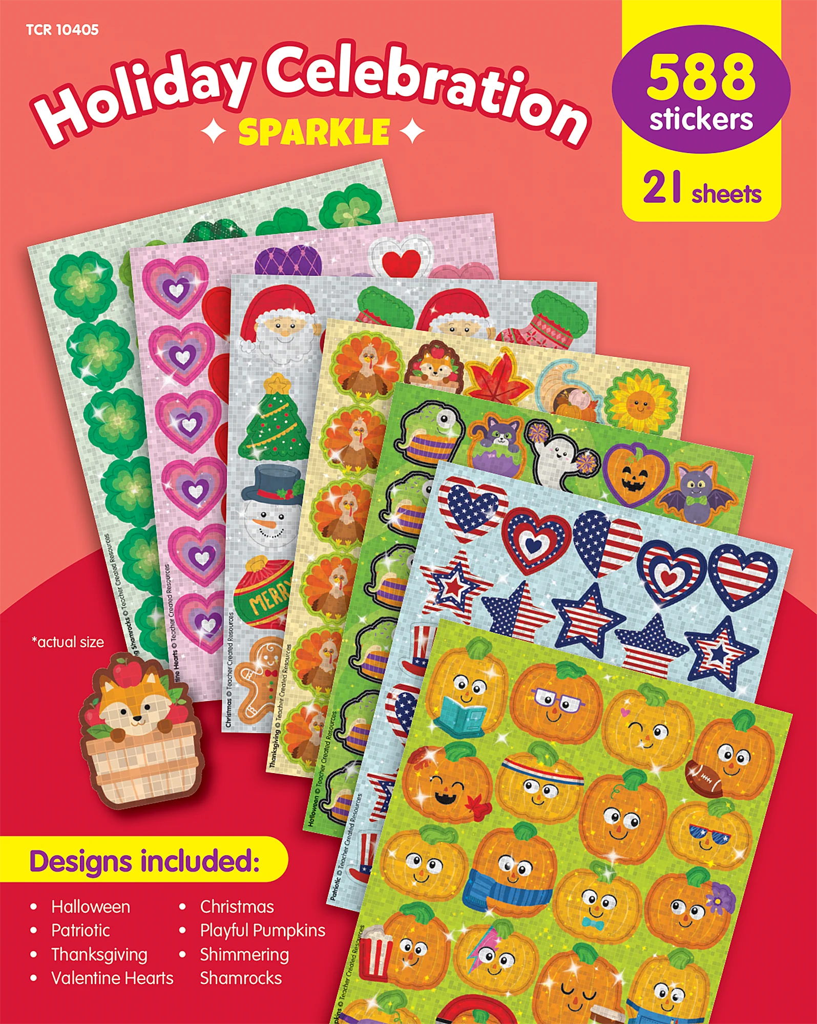 Holiday Celebration Sparkle Stickers Variety Pack