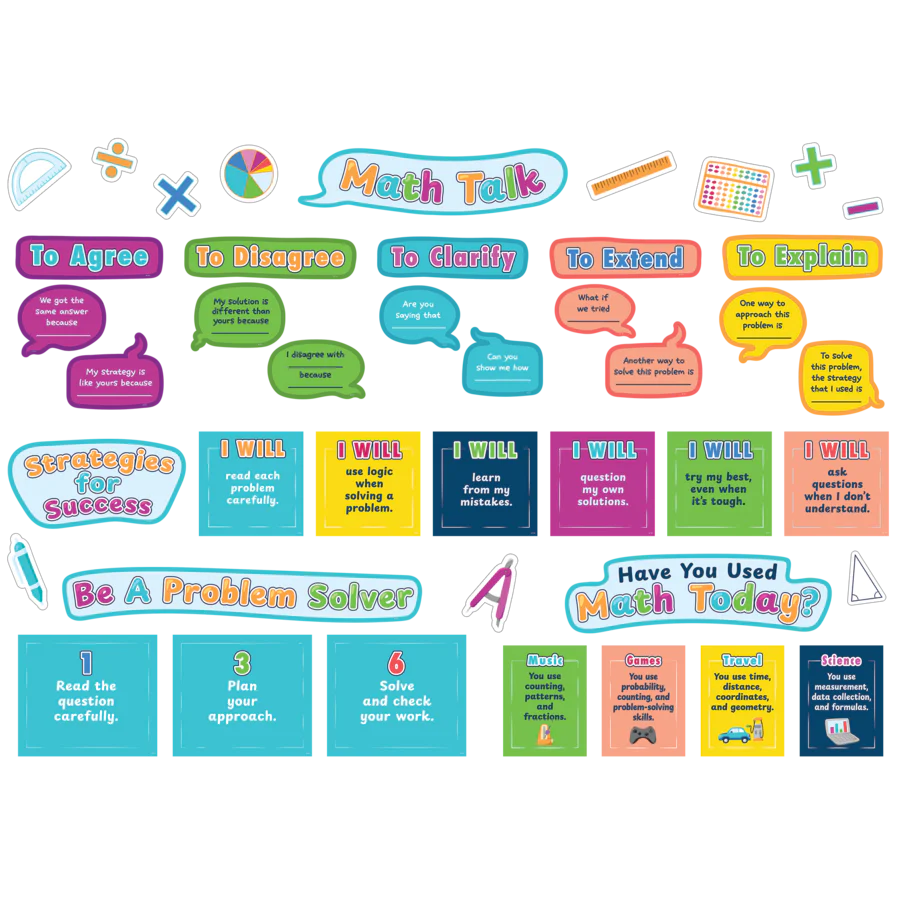 Math Talk Bulletin Board Set