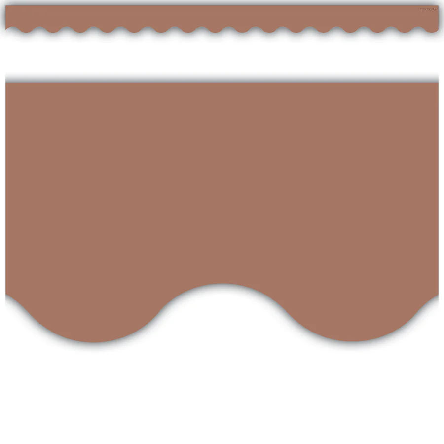 Mocha Scalloped Border