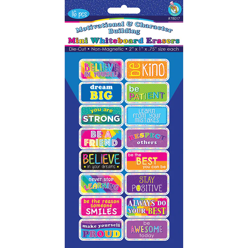 MOTIVATION MINI WBOARD ERASER 16/PK