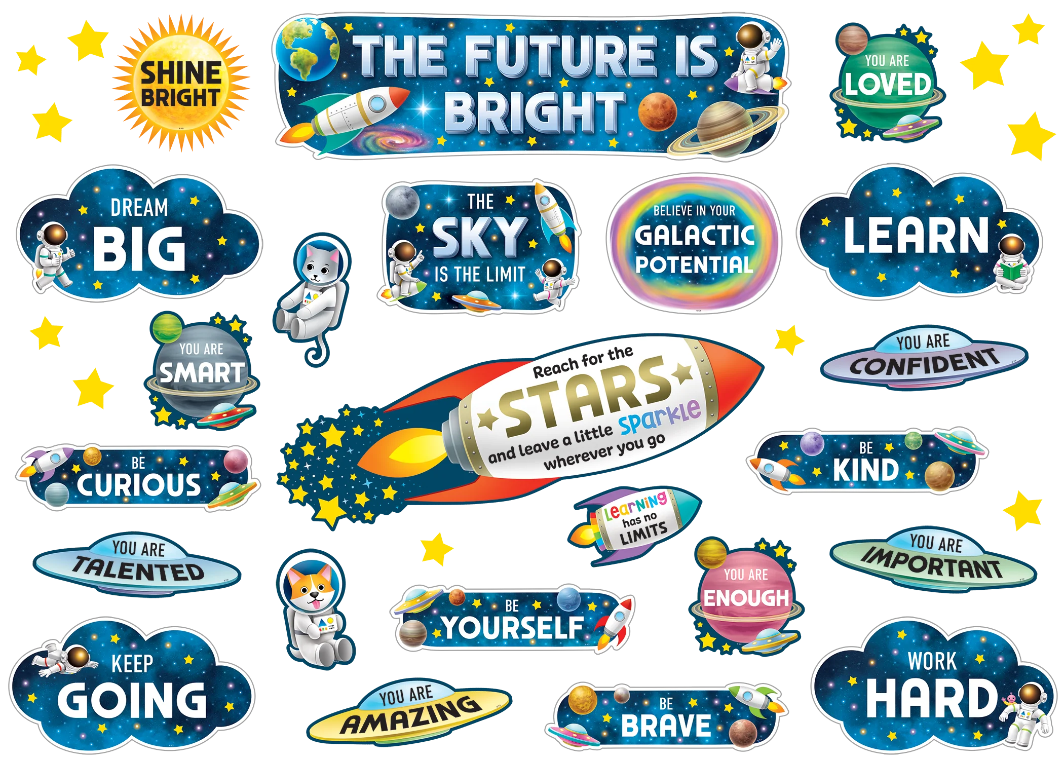 Outer Space Crew The Future Is Bright Mini Bulletin Board