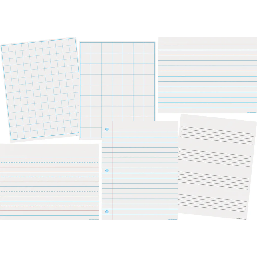 Paper & Grids Write-On/Wipe-Off Chart Set