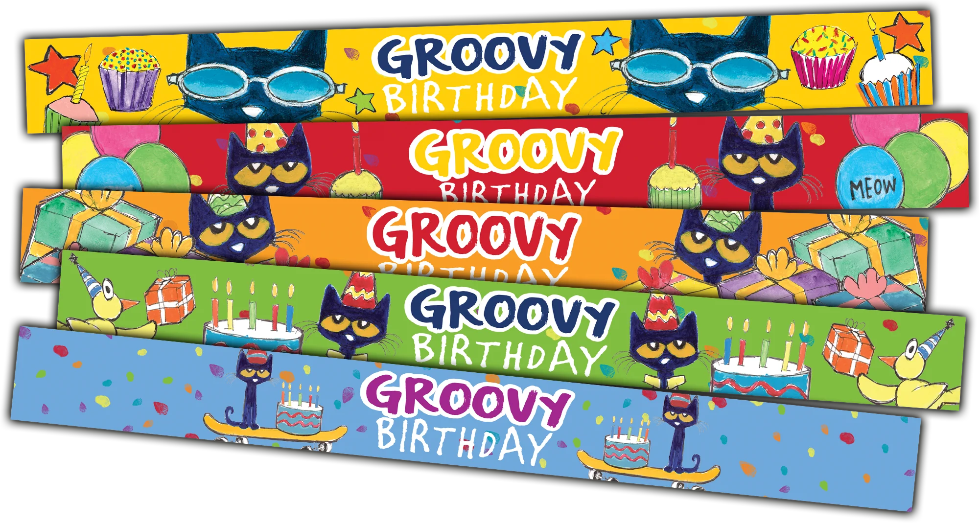 Pete the Cat® Groovy Birthday Slap Bracelets