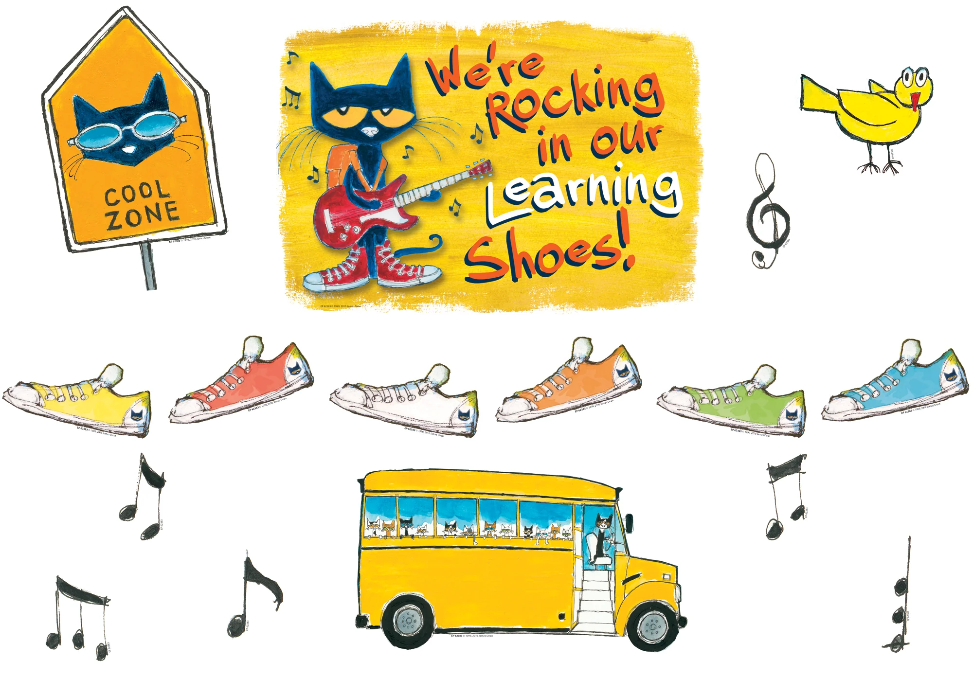 Pete the Cat® We’re Rocking in Our Learning Shoes Bulletin Board