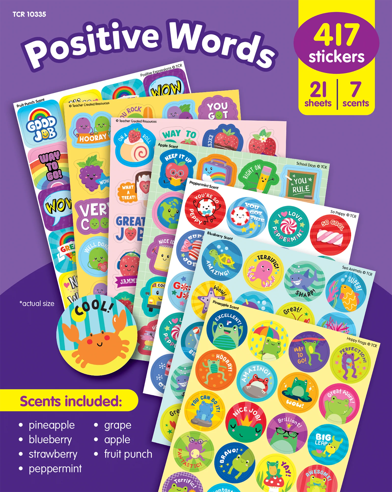 Positive Words Smelly Stickers Variety Pack