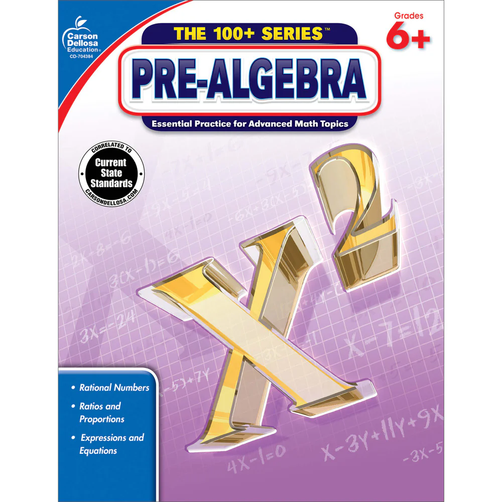 Pre-Algebra Workbook Grades 6+