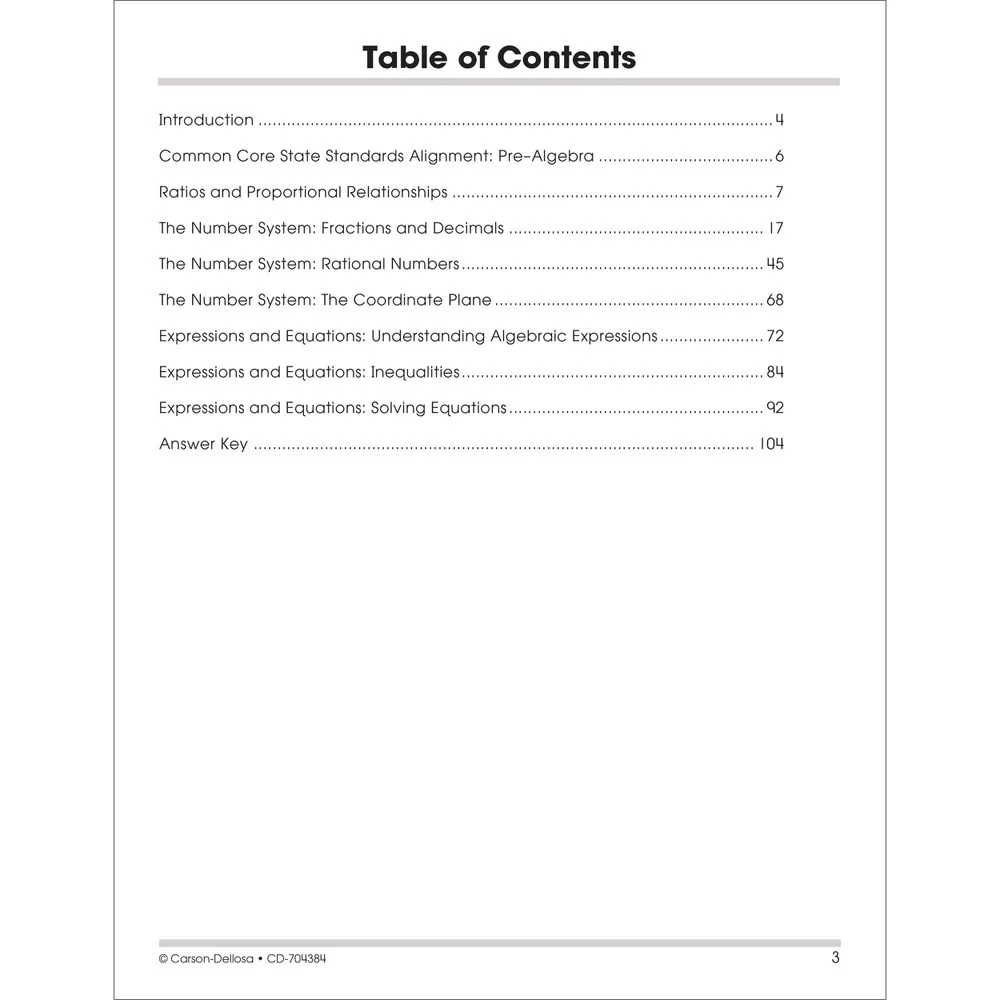 Pre-Algebra Workbook Grades 6+ - Image 2
