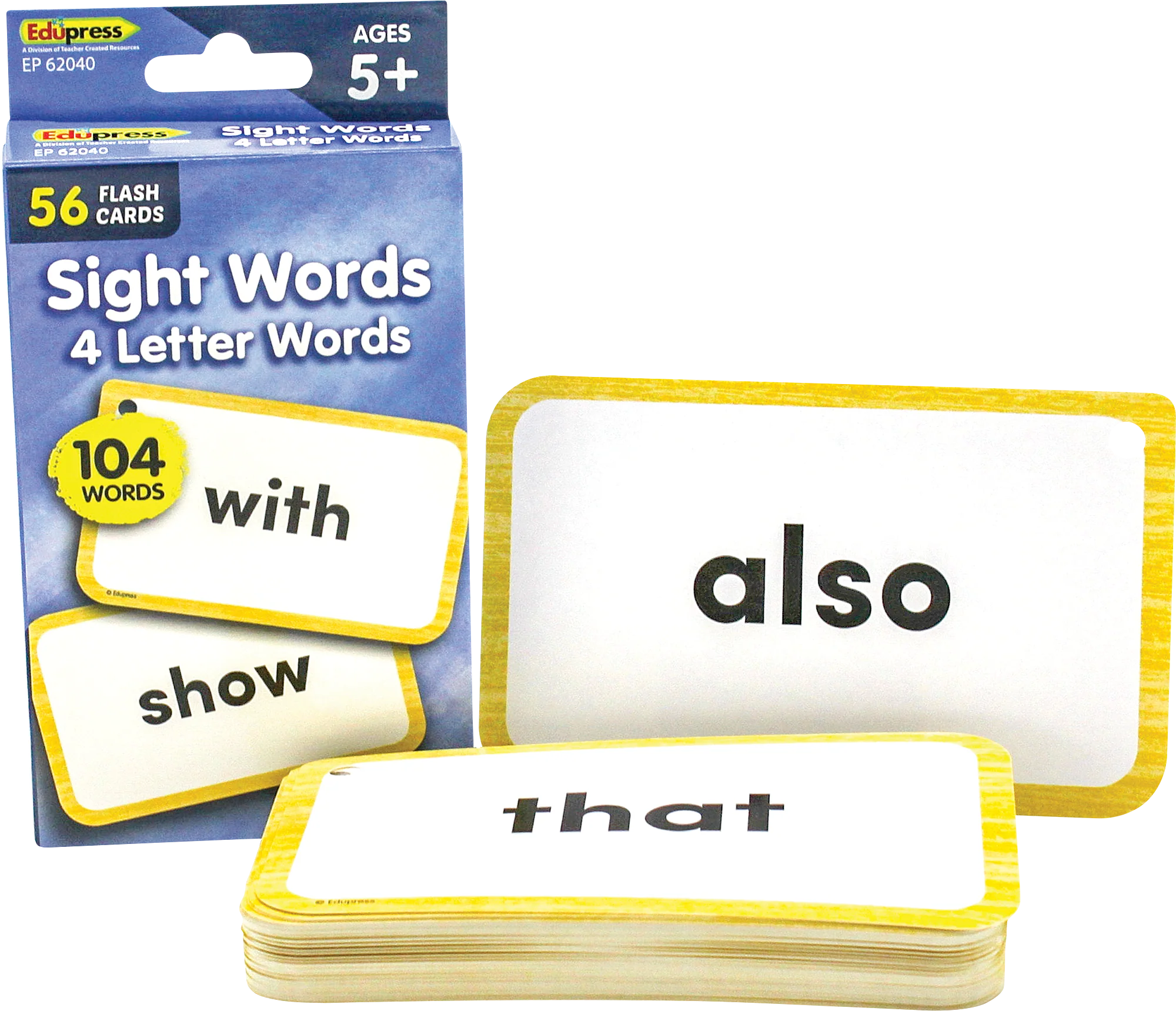 Sight Words Flash Cards - 4 Letter Words